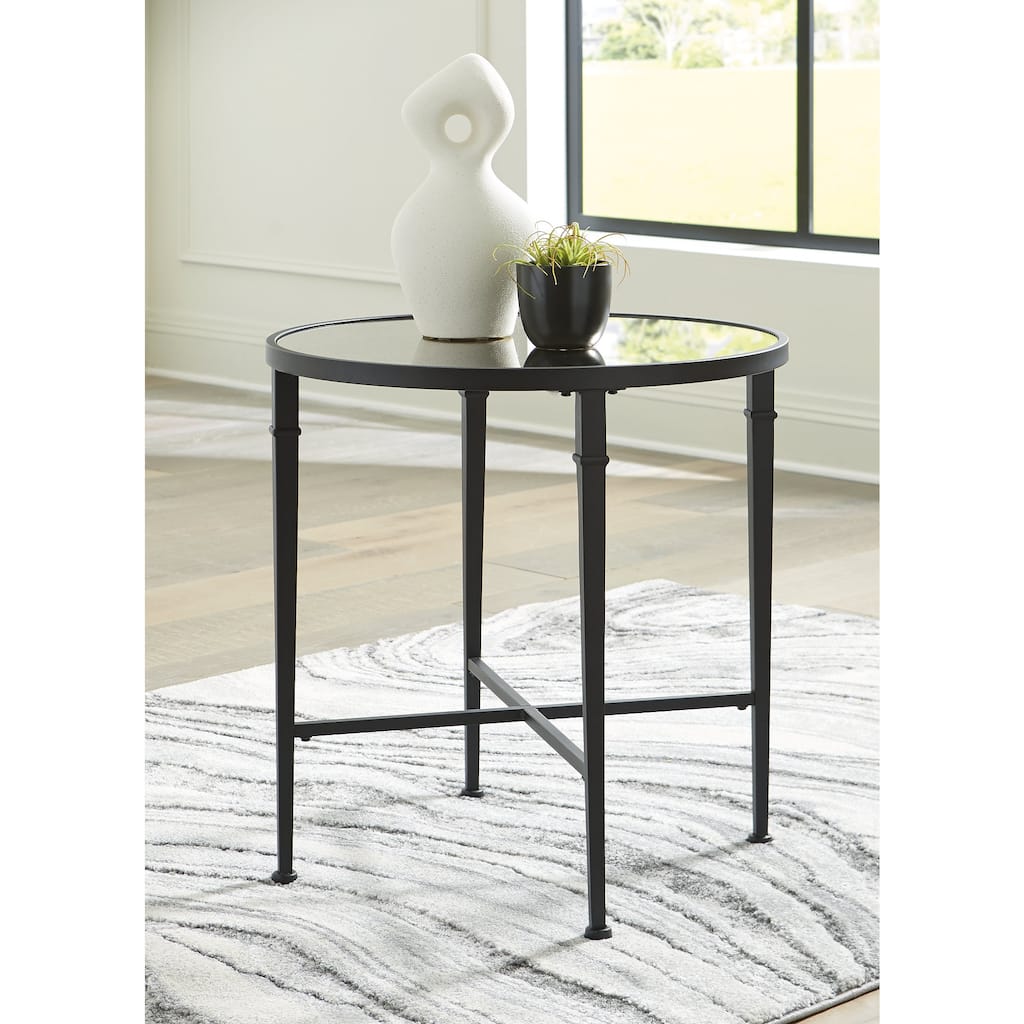 Signature Design by Ashley Cadeburg Black Accent Table - 26"W x 26"D x 26"H