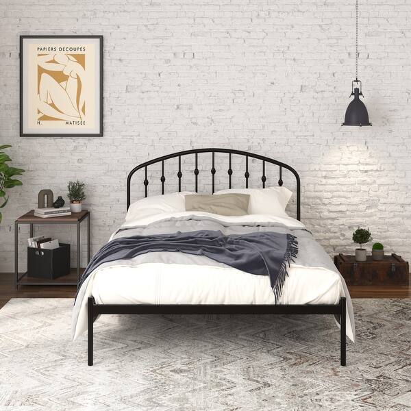 Avenue Greene Betty Black Metal Platform Bed Bed Bath & Beyond 37247321