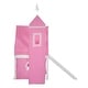 preview thumbnail 12 of 27, Twin Loft Bed with Slide, Tower, and Pink Tent - Playhouse Design for Kids