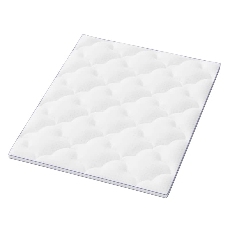 2" White Cotton Full Double Mattress Topper