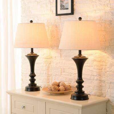 Brushed Copper Bronze 2-Pack Table Lamps