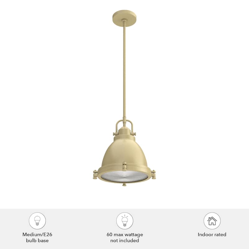 Hunter Bridgemoor 12" 1 Light Pendant - Kitchen Island, Dining room - Industrial, Farmhouse