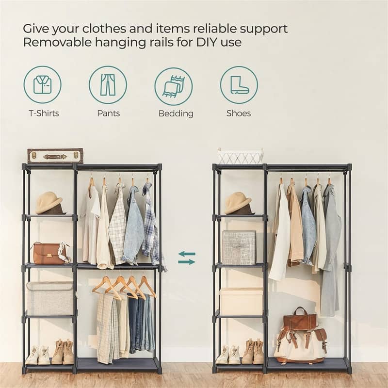 Freestanding Closet Organizer - 44.1"L x 16.9"W x 65"H