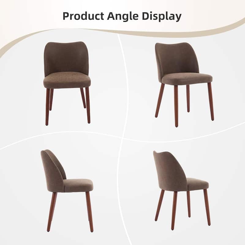 Set of 2 Upholstered PU Leather Dining Chairs for Dining Room Living Room Kitchen