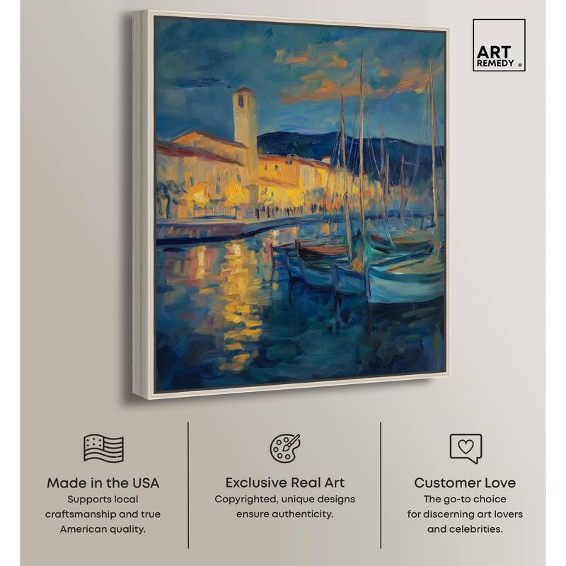 Harbor Lights Canvas by Art Remedy