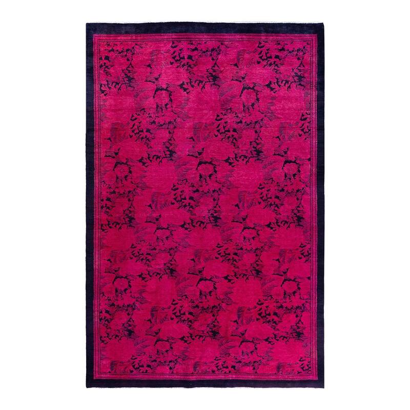 Fine Vibrance One-of-a-Kind Handmade Area Rug - Pink, 5' 10" x 9' 0" - 5' 10" x 9' 0"