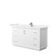 Option White, Nickel Trim, Carrara Cultured Marble Top