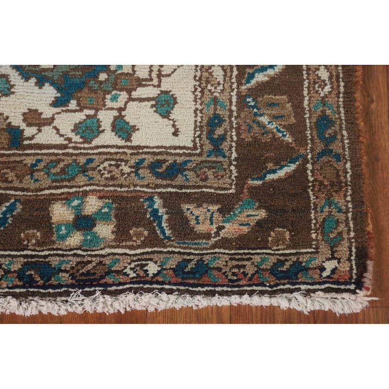 Lilian Persian Vintage Runner Rug Handmade Wool Carpet - 3'8"x 9'7"
