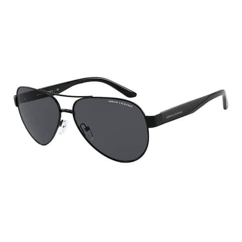 Armani Exchange Shiny Black Man Pilot Sunglasses