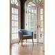 preview thumbnail 2 of 2, Fairview Light Blue Velvet Barrel Chair - 29.5"H x 27.5"D 26.5"W
