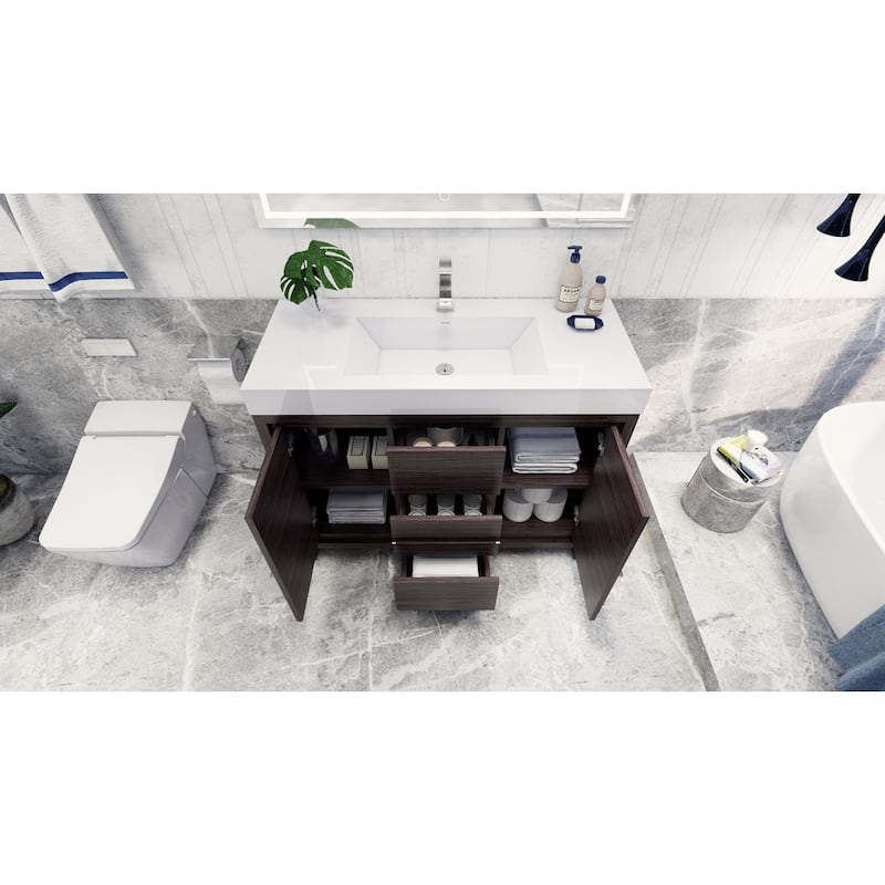 Dove 48'' Freestanding Vanity with Reinforced Acrylic Sink