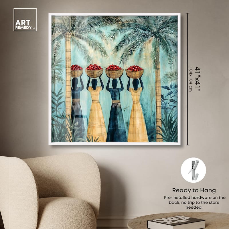 Walk Under Palms Shadowbox by Art Remedy