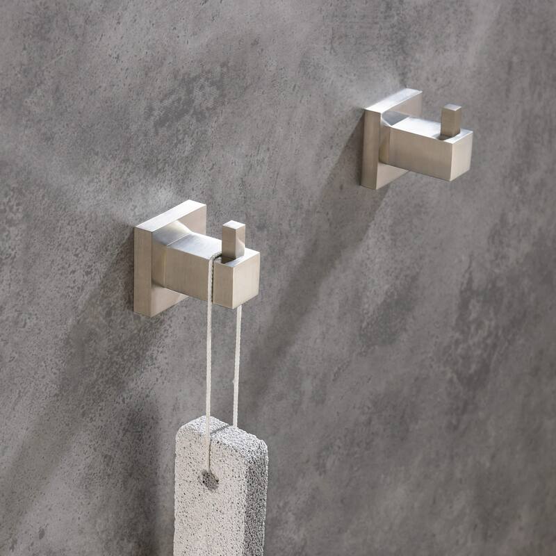 Cube Bathroom Towel & Robe Hook 2 Count