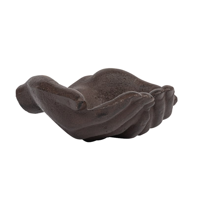 Cast Iron Hands Dish with Rust Finish
