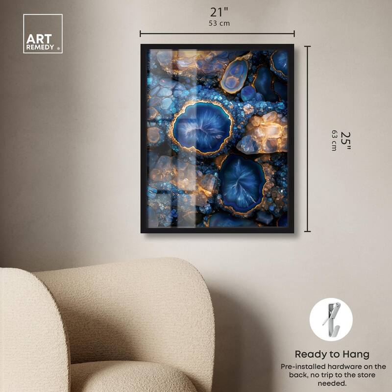 Oceanic Gold Sparkle Shadowbox by Art Remedy