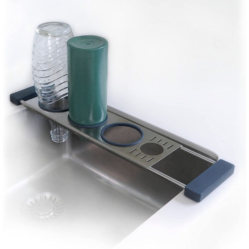Sanni Shoo drip.it plus Stainless Steel Kitchen Sink Caddy - Bottle Holder for 3 Bottles