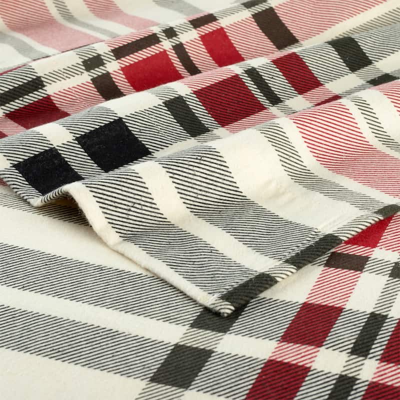 Pointehaven Flannel 180 GSM Brushed Cotton Oversized Pillowcases Pair - King Pillowcases - Kensington