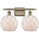 Option Antique Brass / White Glass with White Rope