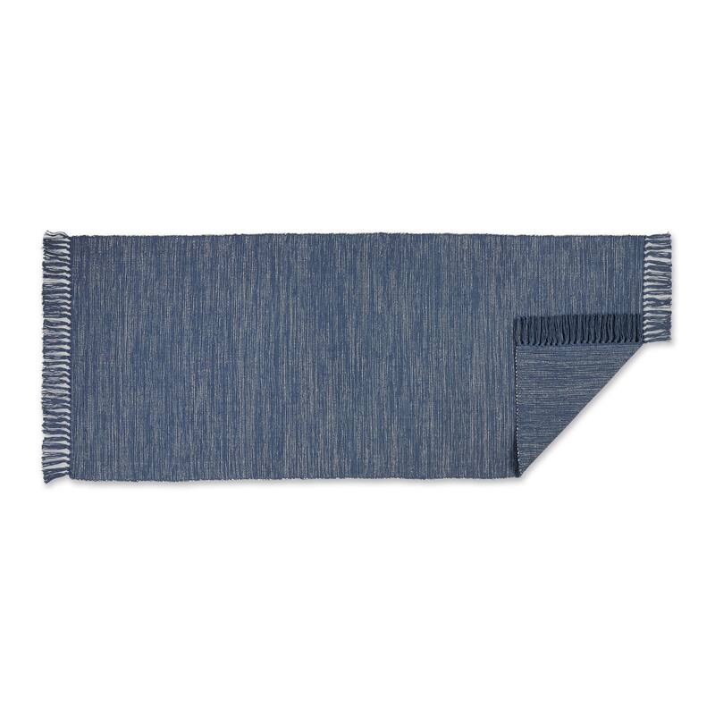 DII Gray and Off White 2-Tone Ribbed Rug 2x3 Ft - 24.0 In. L X 36.0 In. W X 0.2 In. H