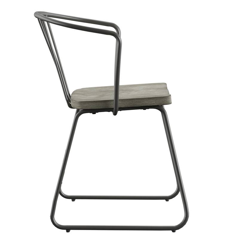 Mabel Iron and Wood Dining Chair (Set of 2) by iNSPIRE Q Modern