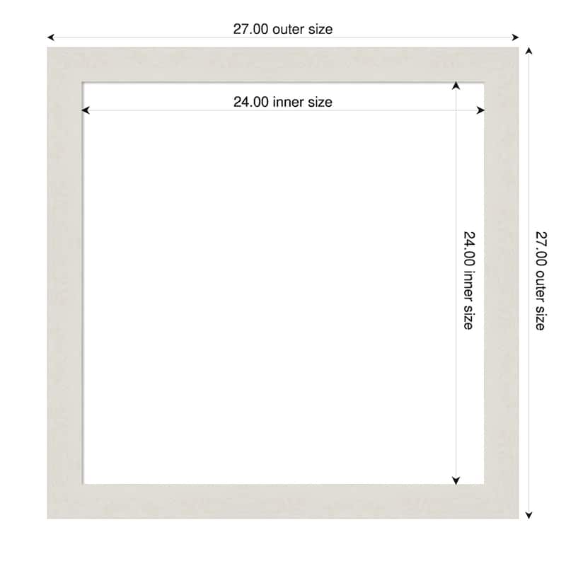Amanti Art Rustic Plank Espresso Narrow Framed Dry Erase Magnetic Board - 27 x 27 in - Rustic Plank White Narrow
