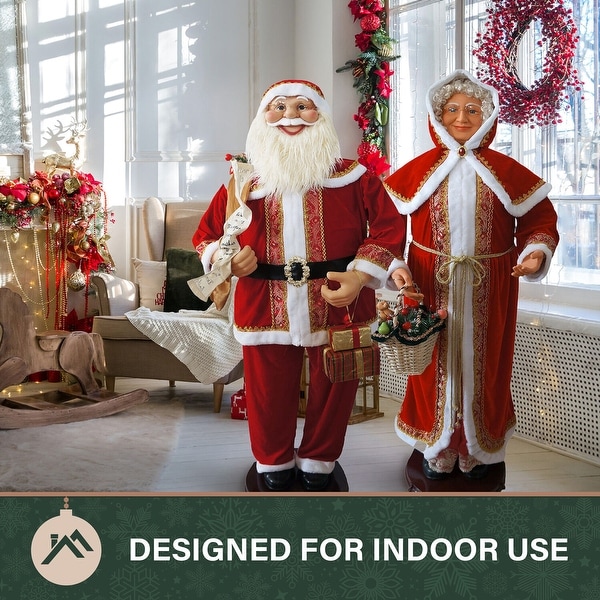 Fraser Hill Farm 58-in. Life-Size Dancing Mrs. Claus with Basket