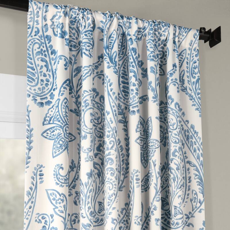 Exclusive Fabrics Tea Time Room Darkening Curtain (2 Panels)