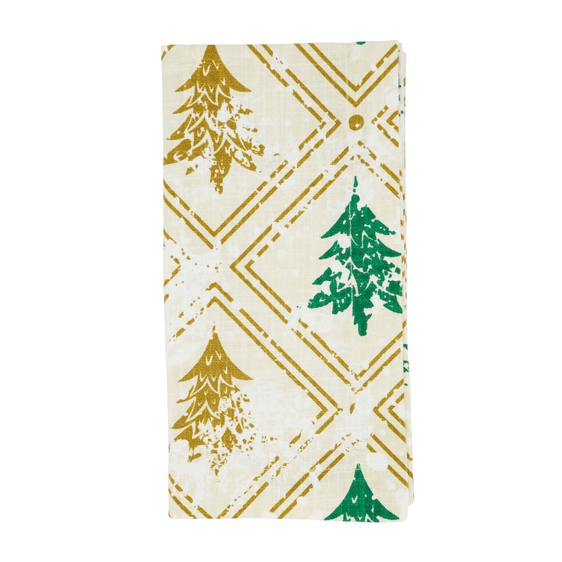 Christmas Trees Design Table Napkins (Set of 4)