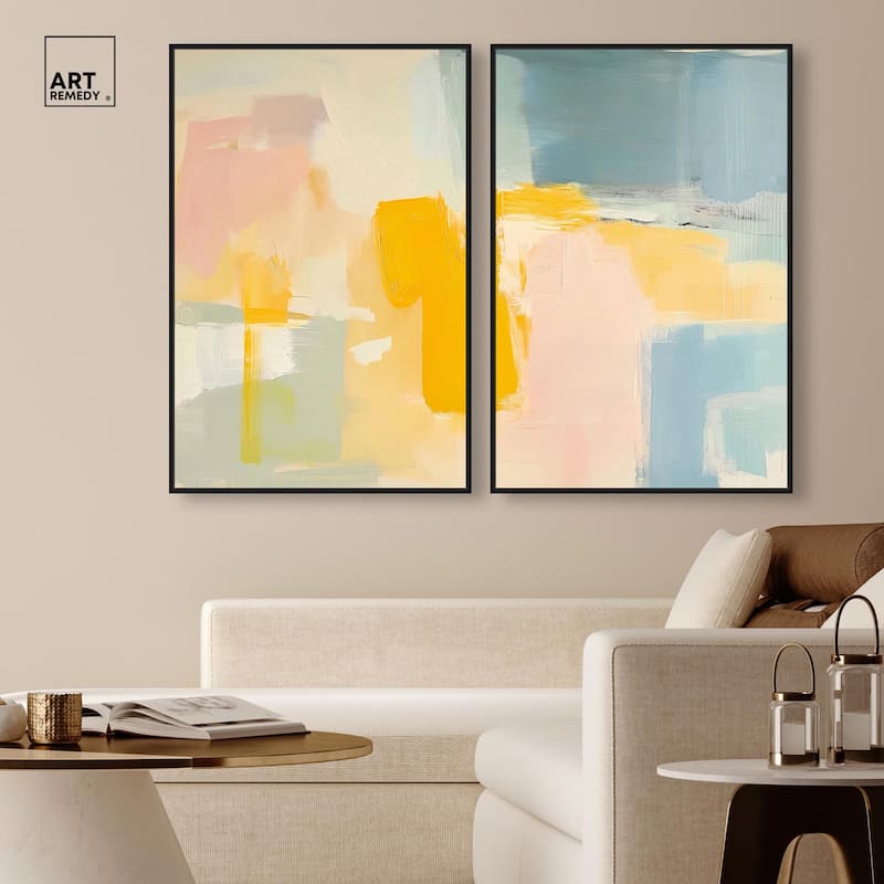 Ocean of Suns II Canvas Set of 2 by Art Remedy