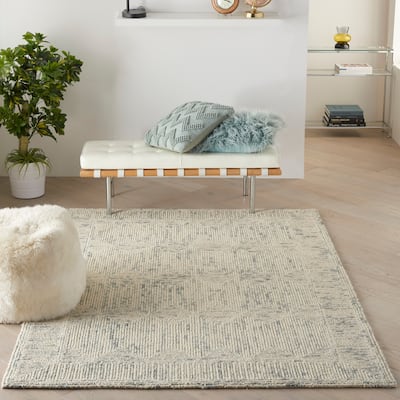 Nourison Vail Textured Modern Hand-tufted Looped Wool Area Rug