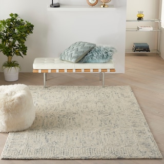 Nourison Vail Textured Modern Hand-tufted Looped Wool Area Rug