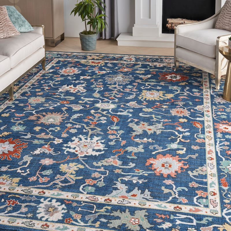 Nourison Parisa Traditional Bordered Floral Area Rug