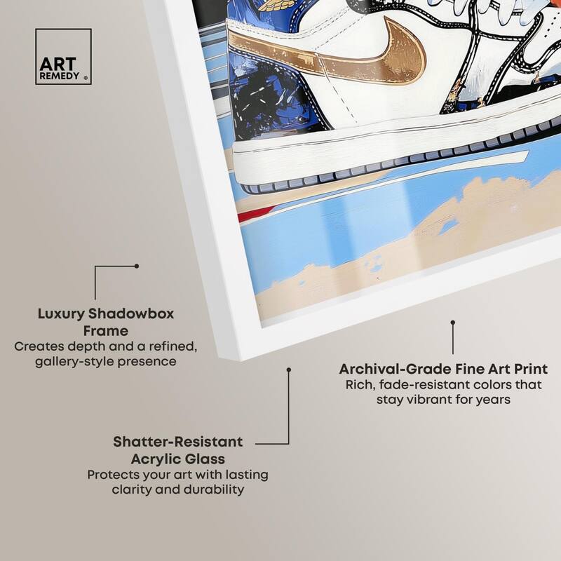 Basketball Court Blues Shadowbox by Art Remedy