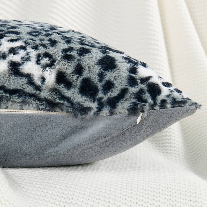 Decorative Printed fauxfur Throw Pillow Covers Set of 2, NO INSERT
