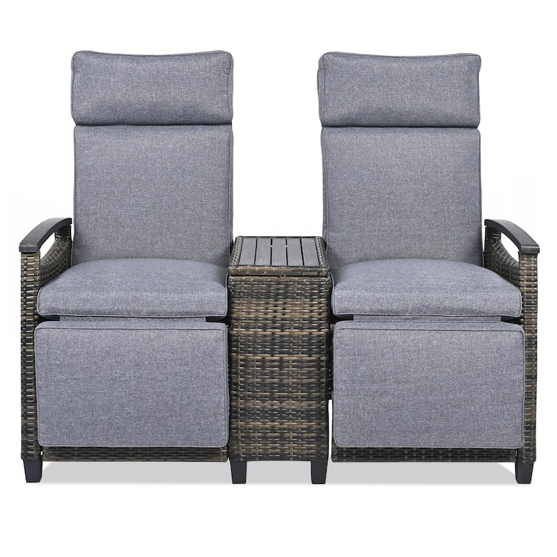 Patio Recliner Loveseat Chair