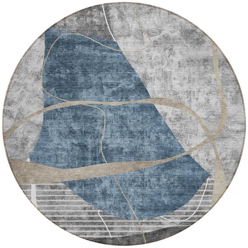 HomeRoots Abstract Transitional Rectangle Outdoor Rug