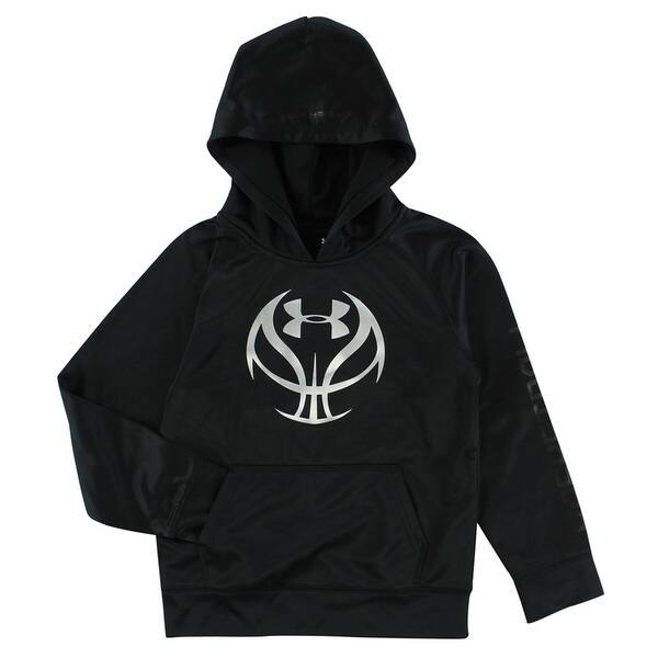 Shop Under Armour Boys Fleece Basketball Logo Hoodie Black