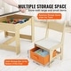 preview thumbnail 3 of 7, Kids Table and Chair Set, Wooden Activity Table with Storage Space and Boxes