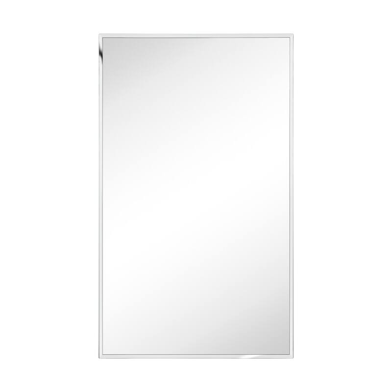 TEHOME Velin Recessed and Surface Mount Bathroom Medicine Cabinet with Mirror Square Cornered Metal Framed Rounded Rectangle