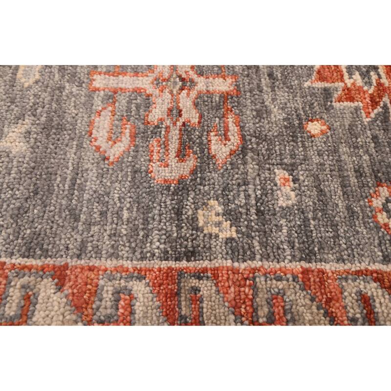 ECARPETGALLERY Hand-knotted Jules Serapi Dark Grey Wool Rug - 9'11 x 13'7