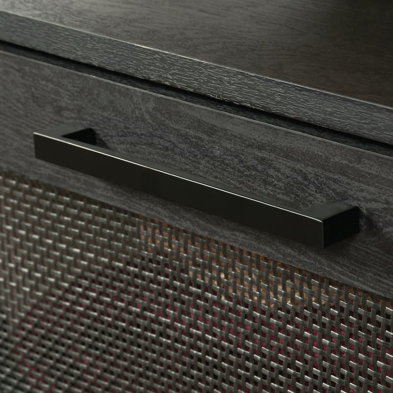 Engineered Wood Coastal Coffee Table with Spacious Drawer, Black - 31.5"W x 31.5"D x 20.98"H