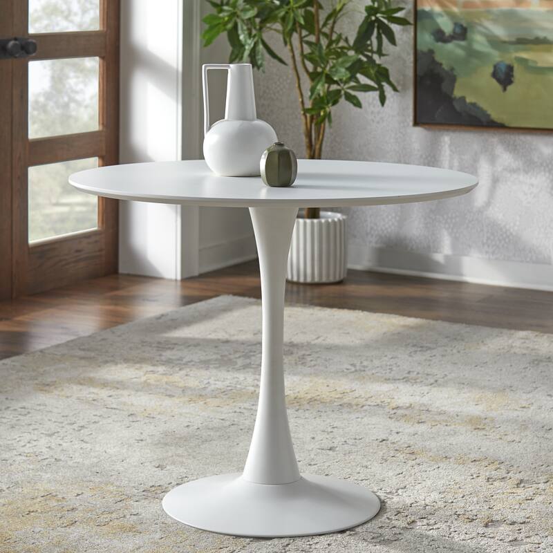 Simple Living Rho Pedestal Dining Table - All White