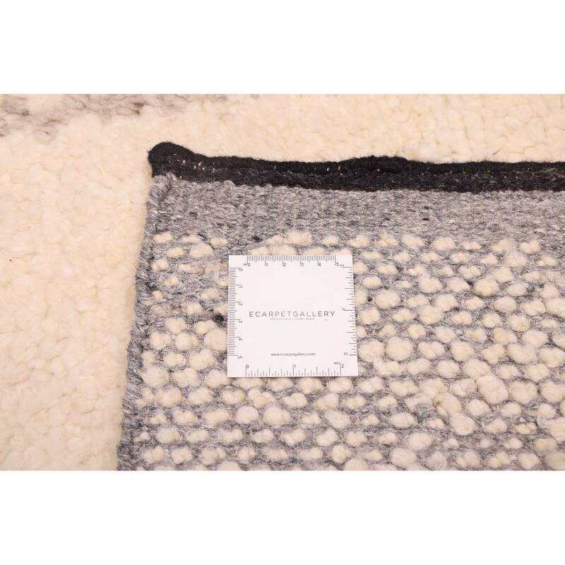 ECARPETGALLERY Hand-knotted Looma Cream Wool Rug - 7'10 x 10'3