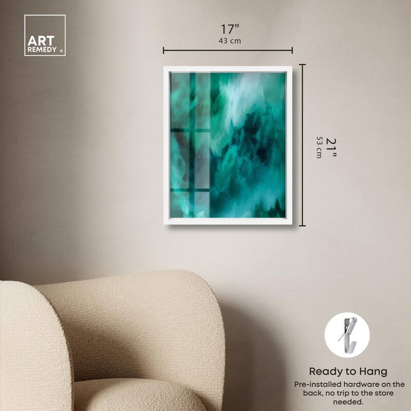 Textured Teal I Shadowbox by Art Remedy
