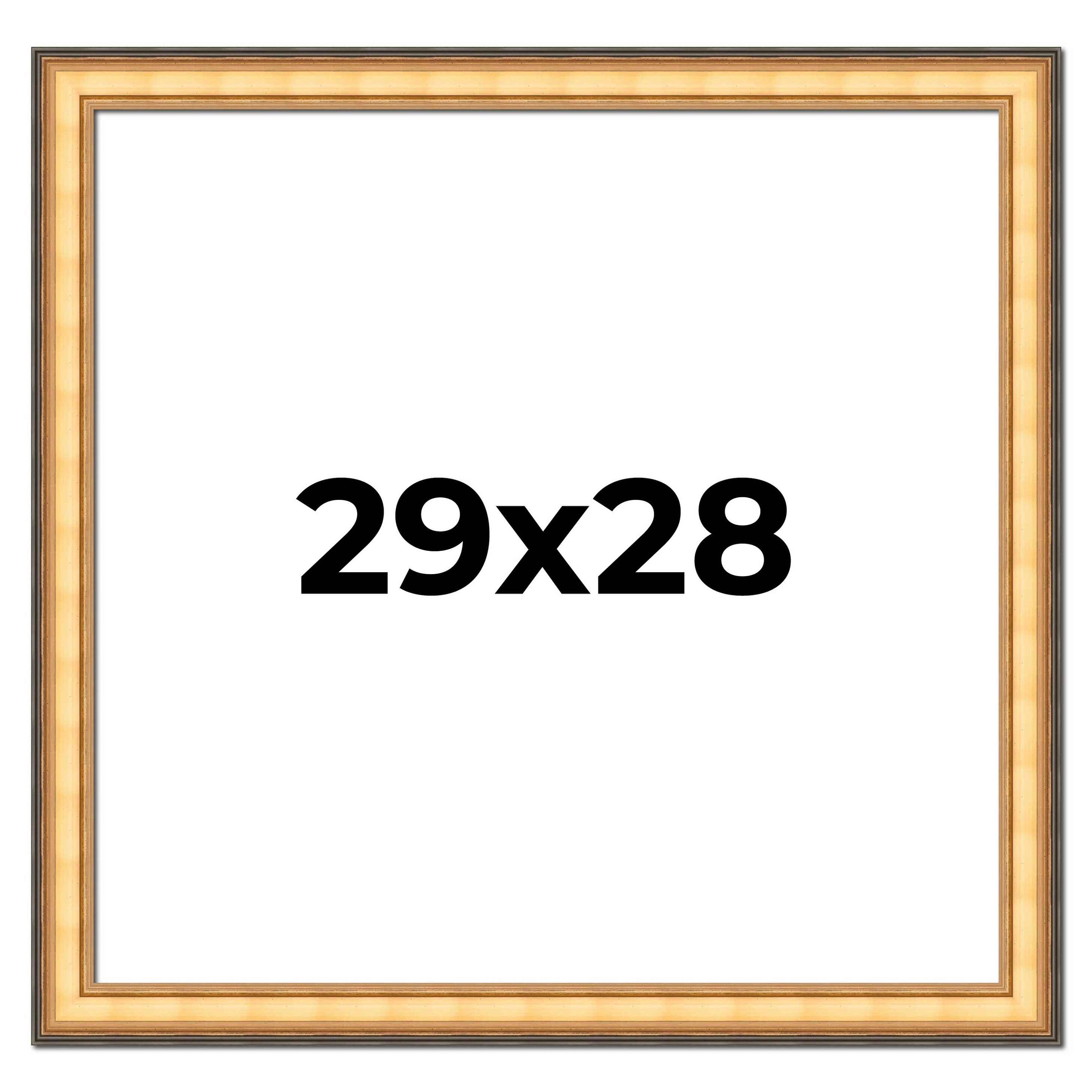 29x28 Frame Gold Plein Aire Solid Wood Picture Frame Width 2 Inches |