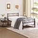 preview thumbnail 17 of 17, 3-pieces Platform Bed Frame and Glass Top Nightstands Set of 2