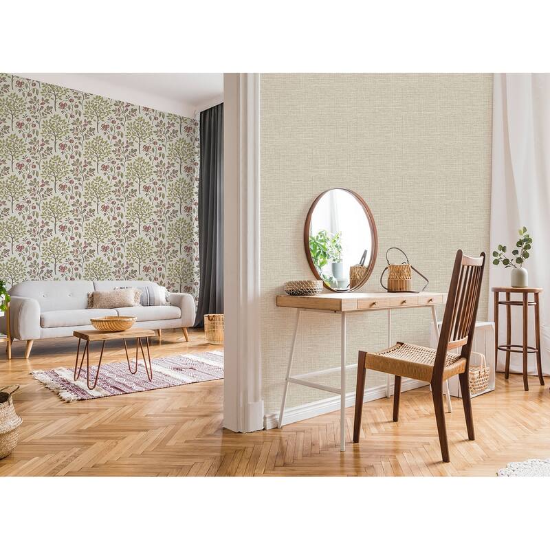 Fine Decor Rowan Olive Autumn Trees Wallpaper