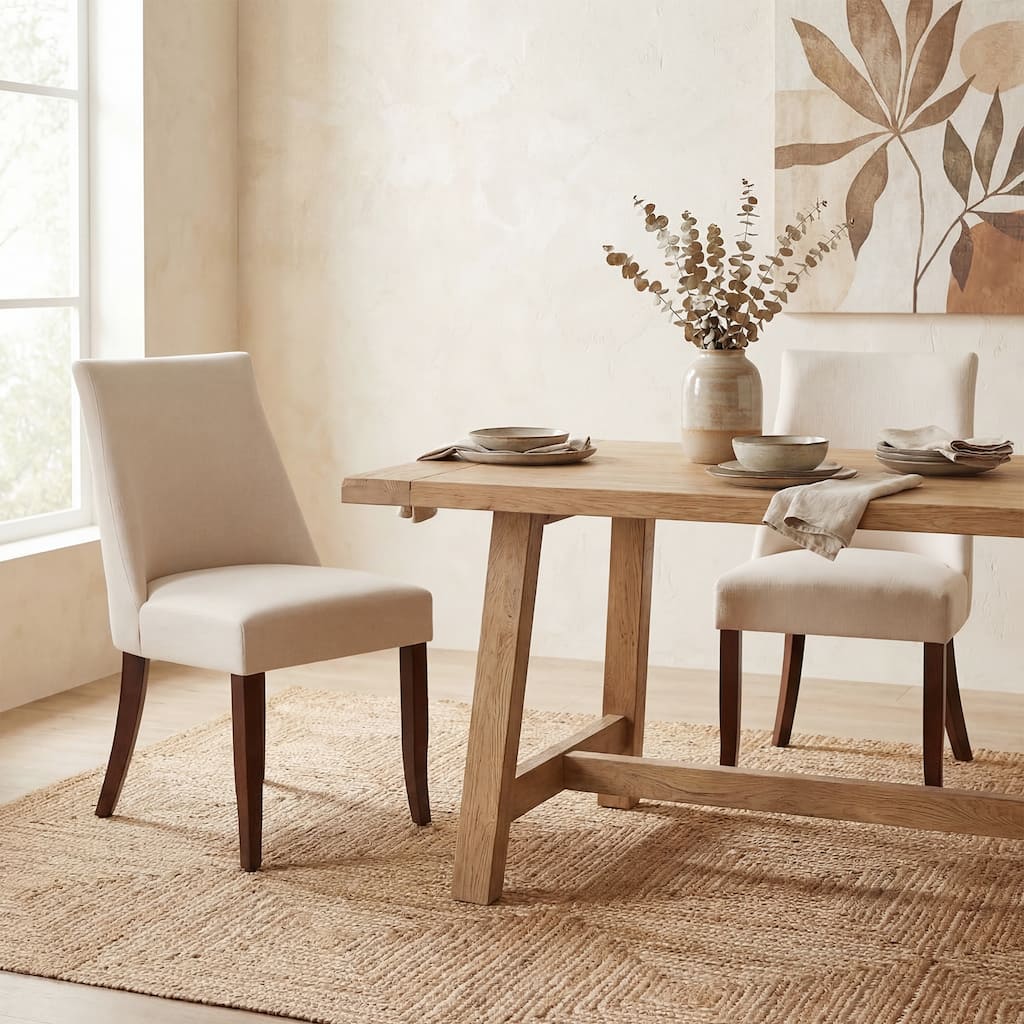 RENEWLINE Modern Upholstered Dining Chairs with Wooden Legs