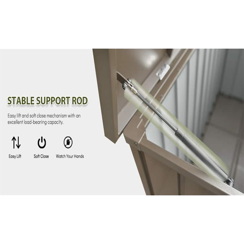 Outdoor Waterproof Storage Deck Box with Handles and Mobility Rollers