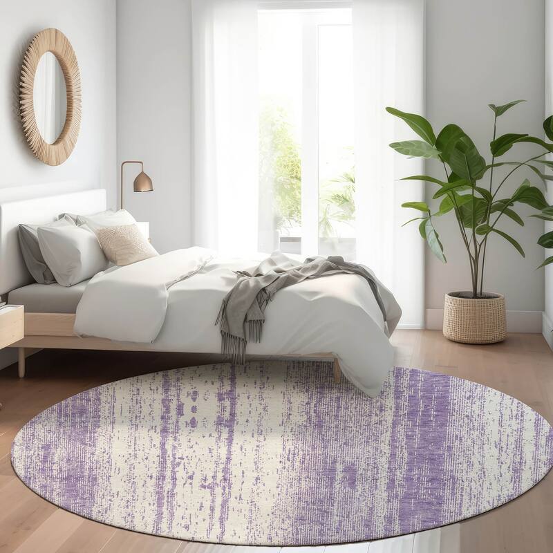 Machine Washable Indoor/ Outdoor Chantille Stripes Ombre Rug